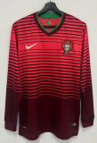 2014 Portugal Home Long Sleeve Retro Soccer Jersey