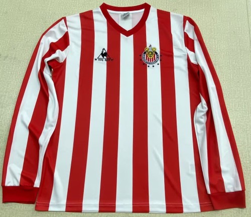 1986-1987 Chivas Home Long Sleeve Retro Soccer Jersey