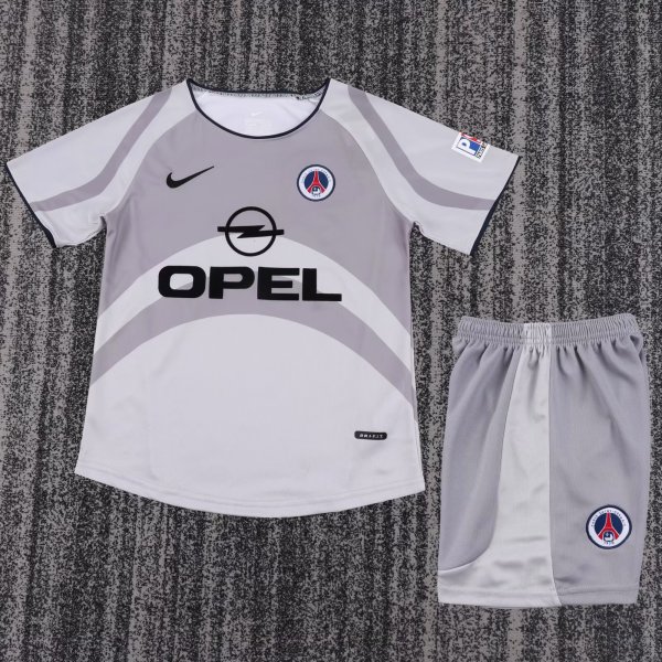 2001-2002 PSG Away Retro Kids Soccer Jersey