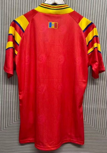 1996 Romania Red Retro Soccer Jersey