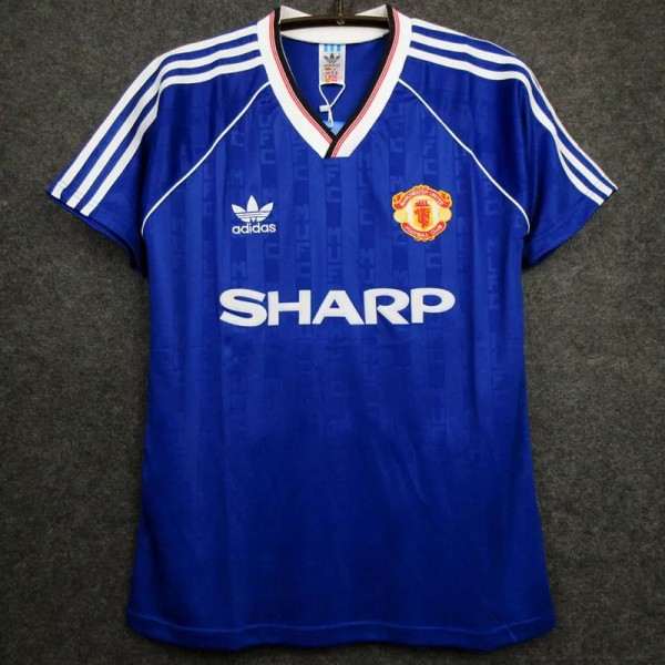 1988-1990 Man Utd Third Blue Retro Soccer Jersey