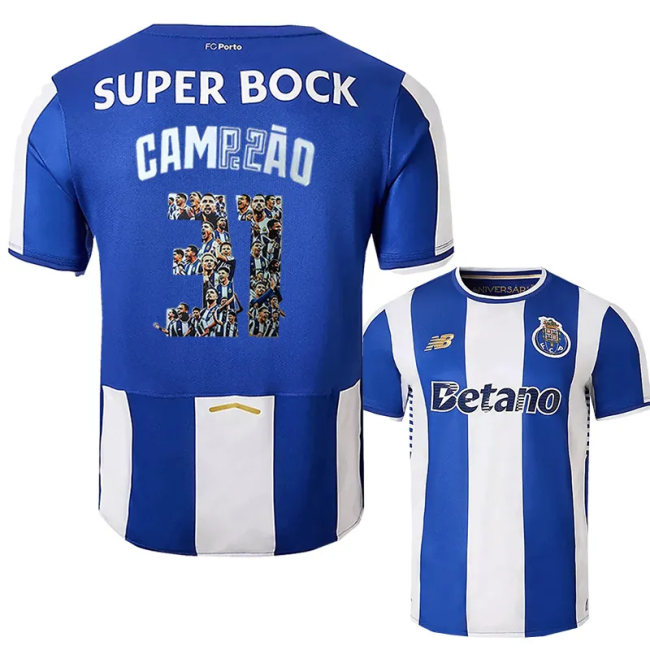 25-26 Porto Home Print CAMPEÃO #31 Fans Soccer Jersey