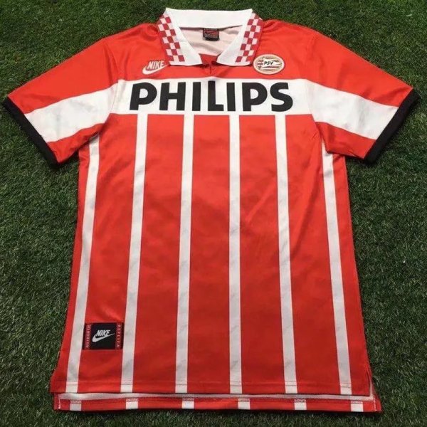 1995-1996 PSV Home Retro Red Soccer Jersey
