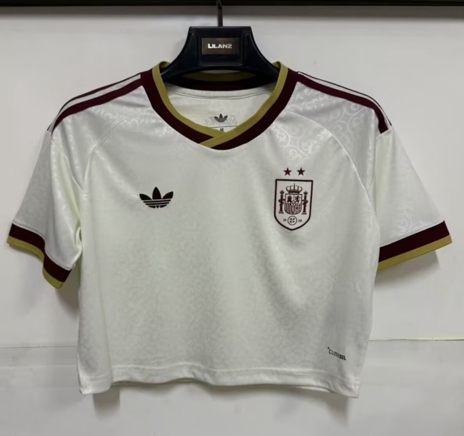 2026 World Cup Spain Away Cheerleading Short-sleeved (With 2 Star)*两颗星