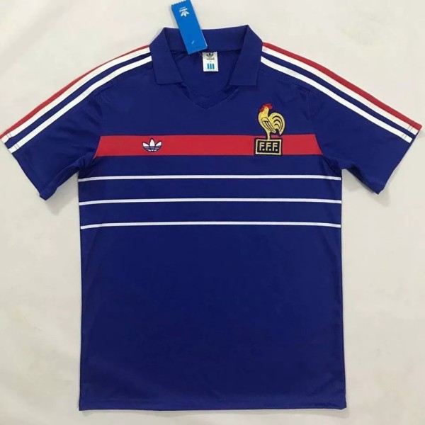 1984-1986 France Home Retro Soccer Jersey