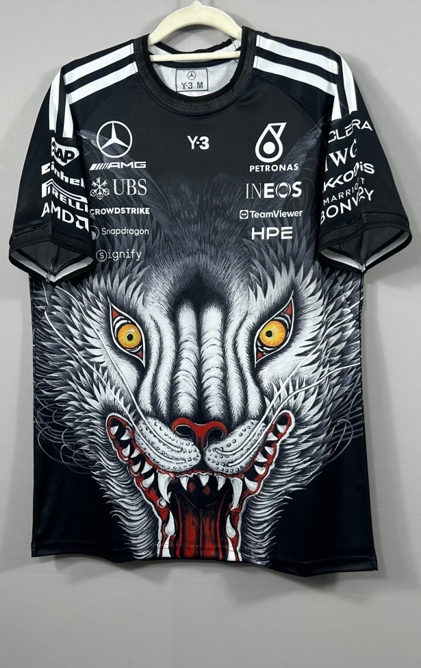 2026 F1 Benz New Pattern Short Sleeve Racing Suit