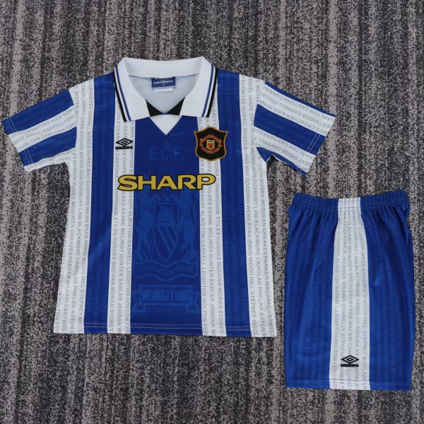 1994-1996 Man Utd Third Retro Kids Soccer Jersey