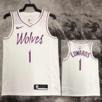 2018-19 Timberwolves EDWARDS #1 White Retro Top Quality Hot Pressing NBA Jersey 2018-19 Timberwolves EDWARDS #1 White Retro Top Quality Hot Pressing NBA Jersey