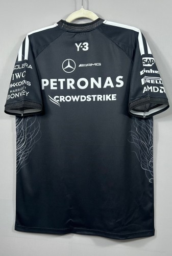 2026 F1 Benz New Pattern Short Sleeve Racing Suit