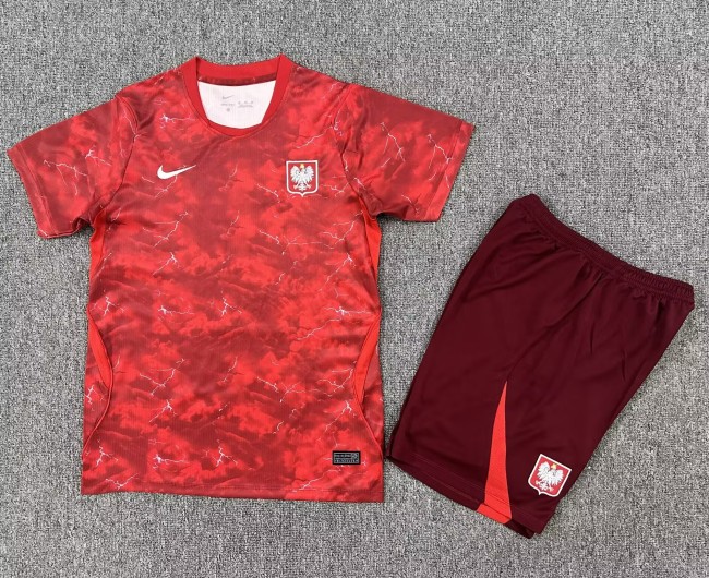 2026 World Cup Poland Away Kids Soccer Jersey