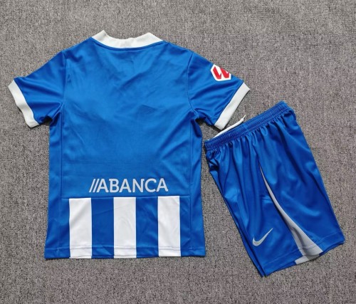 26-27 La Coruna Home Kids Soccer Jersey