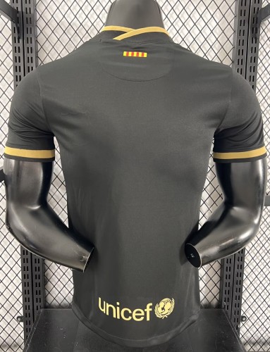 20-21 BAR Away Black Player Version Soccer Jersey