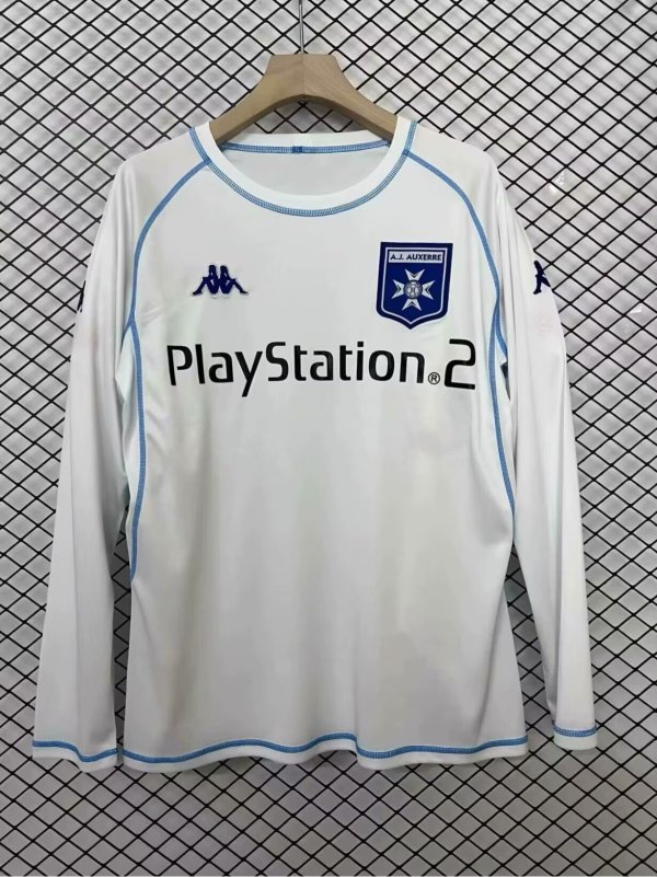 2003-2004 AJ Auxerre Home Long Sleeve Retro Soccer Jersey (长袖)