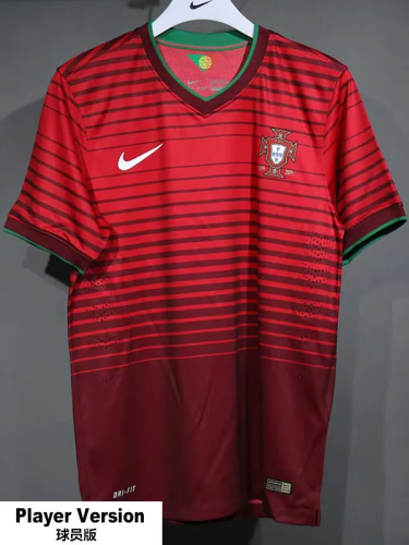 2014 Portugal Home Player Version Retro Soccer Jersey  *球员