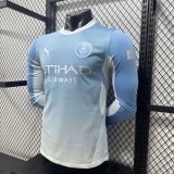 26-27 Man City Home Long Sleeve Player Version Soccer Jersey (长袖球员)
