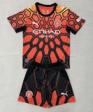 26-27 Man City Orange Goalkeeper Kids Soccer Jersey
