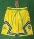 2026 Brazil Yellow Casual Version Breathable Shorts Pants