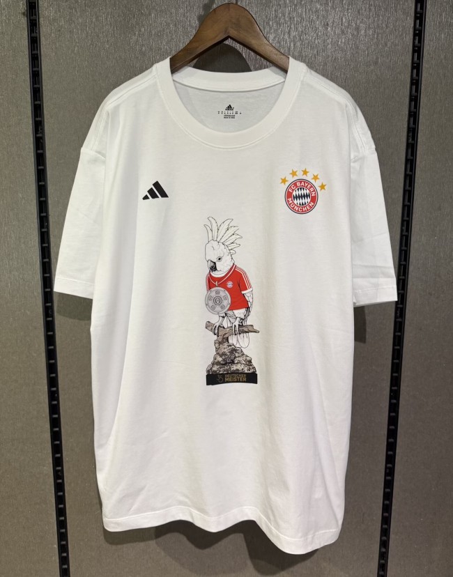 26-27 Bayern White High Quality Casual T-Shirt