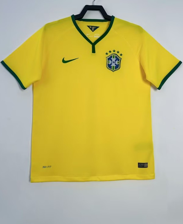 2014 Brazil Home Retro Soccer Jersey