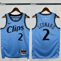 24-25 Clippers LEONARD #2 Blue City Edition Top Quality Hot Pressing NBA Jersey 24-25 Clippers LEONARD #2 Blue City Edition Top Quality Hot Pressing NBA Jersey