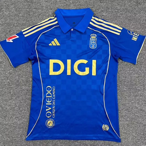 25-26 Real Oviedo Home Fans Soccer Jersey