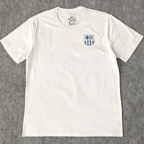 25-26 BAR White High Quality Casual T-Shirt #圆领蓝标