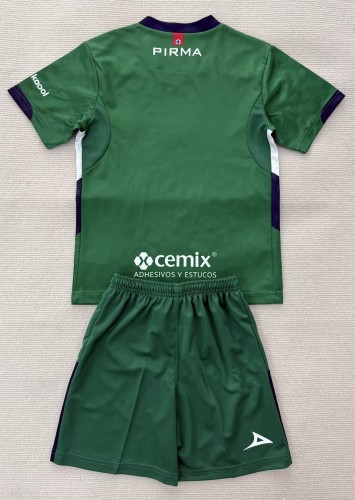 25-26 Cruz Azul Green Goalkeeper Kids Soccer Jersey