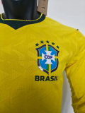 2026 World Cup Brazil Home Long Sleeve Player Version Soccer Jersey (长袖球员)