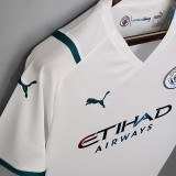 21-22 Man City  Away Fans Soccer Jersey