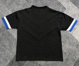 26-27 INT Blue Short sleeves Loose And Thickened Hoody