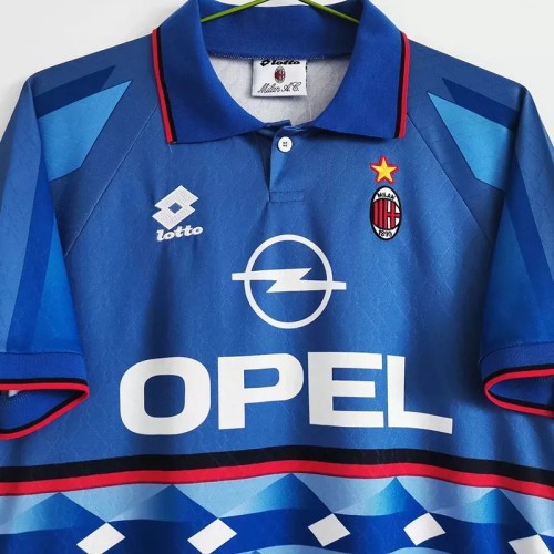 1995-1996 ACM Away Blue Retro Soccer Jersey