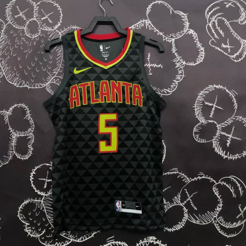 HAWKS MURRAY #5 Black Top Quality Hot Pressing NBA Jersey