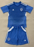 25-26 Leeds United Blue GoalKeeper Kids Soccer Jersey