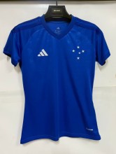 26-27 Cruzeiro Home Women Fans Soccer Jersey (女)