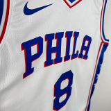 24-25 76ERS GEORGE #8 White Top Quality Hot Pressing NBA Jersey