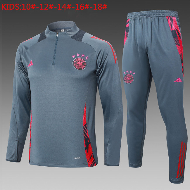 24-25 Germany High Quality Kids Half Pull Tracksuit