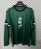 25-26 Schalke 04 150th Anniversary Commemorative Edition Long sleeves Fans Soccer Jersey（The Badge only prints English letters and does not have a background image）