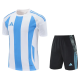 2025 AD White Blue Training Short Suit