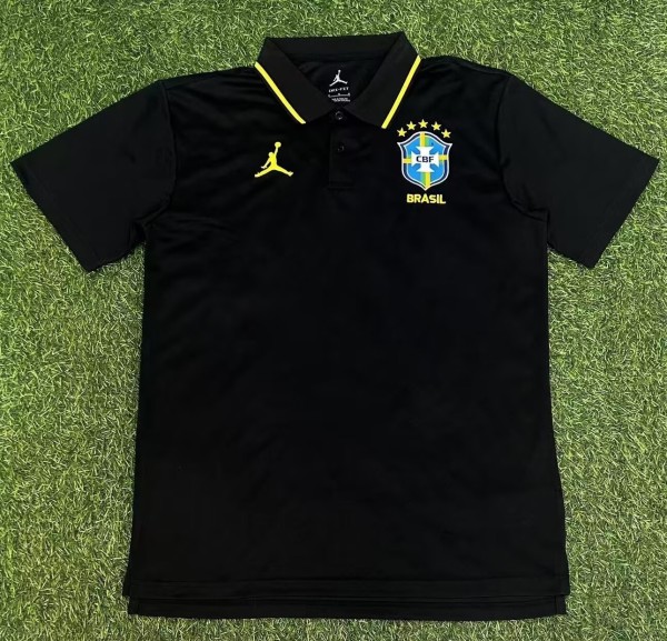 26-27 Brazil Black Polo Short Sleeve