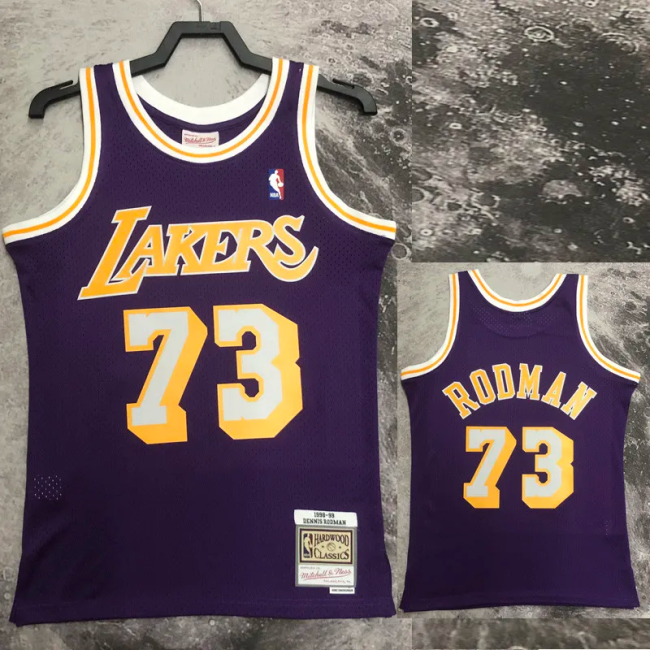 1998-99 LAKERS ROOMAN #73 Purple Retro Top Quality Hot Pressing NBA Jersey(圆领)