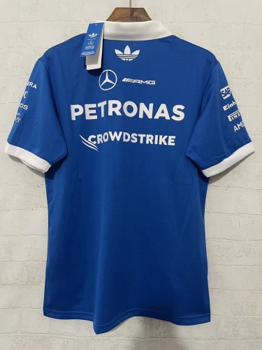 2026 F1 Benz New Pattern Short Sleeve Racing Suit*有领