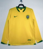 2006 Brazil Home Long sleeves Retro Soccer Jersey 