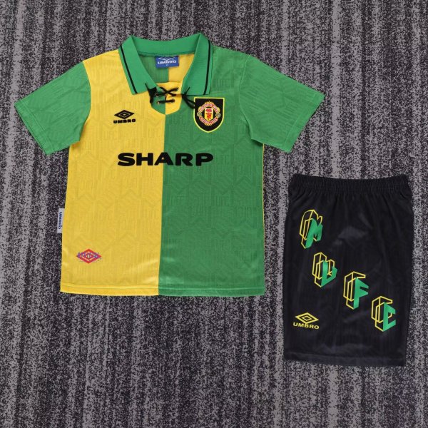 1992-1994 Man Utd Away Retro Kids Soccer Jersey