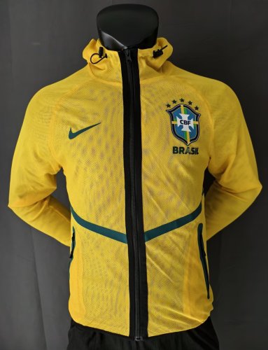 2026 Brazil Yellow Pre-Competition Training Windbreaker