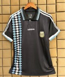 1994 Argentina Black Retro Soccer Jersey