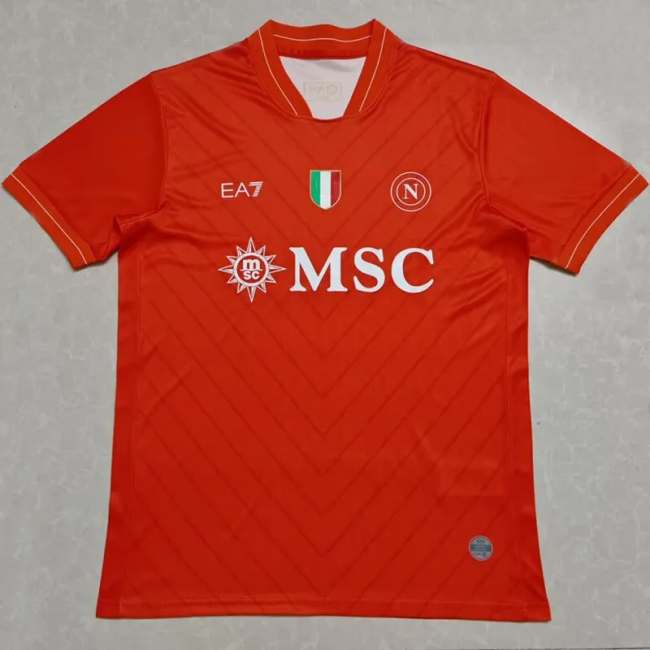 25-26 Napoli Orange Goalkeeper Fans Soccer Jersey