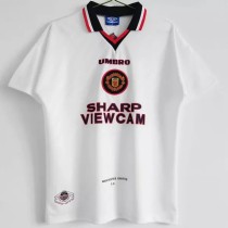 1996-1997 Man Utd Away White Retro Soccer Jersey 1996-1997 Man Utd Away White Retro Soccer Jersey