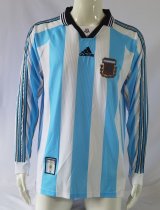 1998 Argentina Home Long sleeves Retro Soccer Jersey 1998 Argentina Home Long sleeves Retro Soccer Jersey