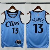 24-25 Clippers GEORGE #13 Blue City Edition Top Quality Hot Pressing NBA Jersey 24-25 Clippers GEORGE #13 Blue City Edition Top Quality Hot Pressing NBA Jersey
