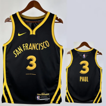 23-24 WARRIORS PAUL #3 Black City Edition Top Quality Hot Pressing NBA Jersey 23-24 WARRIORS PAUL #3 Black City Edition Top Quality Hot Pressing NBA Jersey